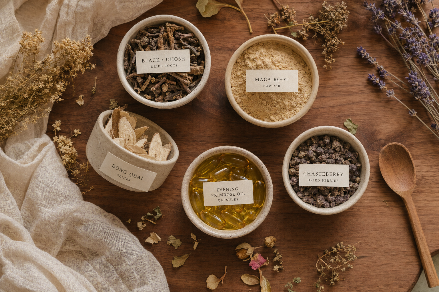 Five natural hormone balance ingredients