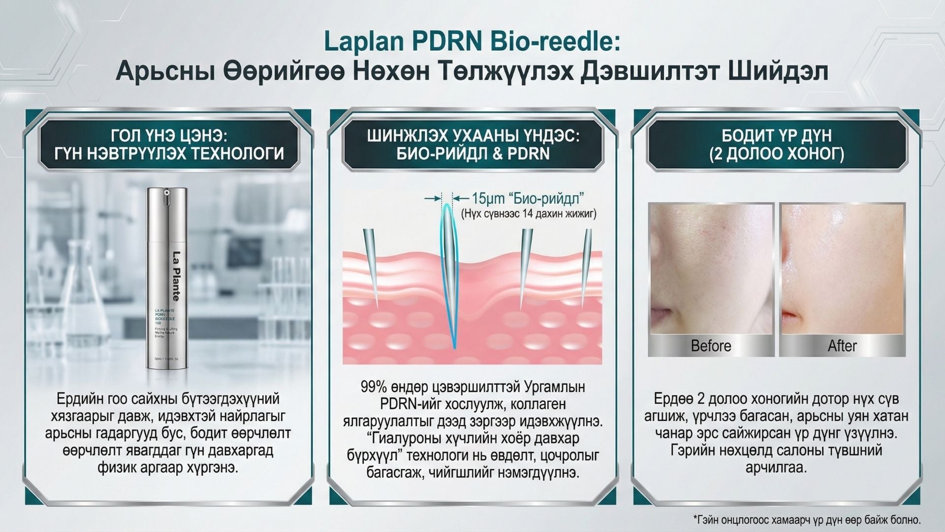 Ла Плант PDRN Биорийдл Нүх Сүвний Ампул 2