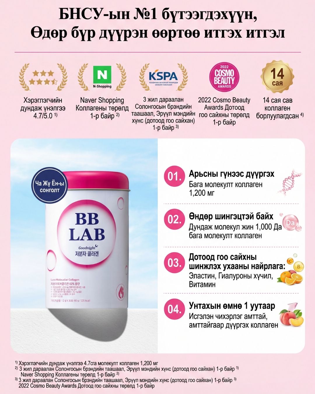 BB LAB Гүүд Найт Бага Молекулт Коллаген BB LAB Goodnight Collagen 2