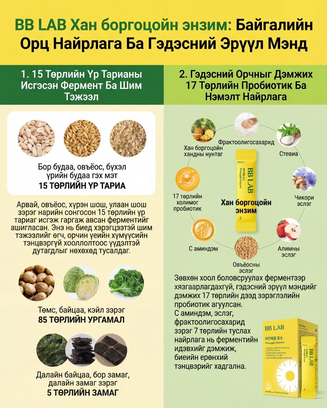 BB LAB Жимсний Энзим 3