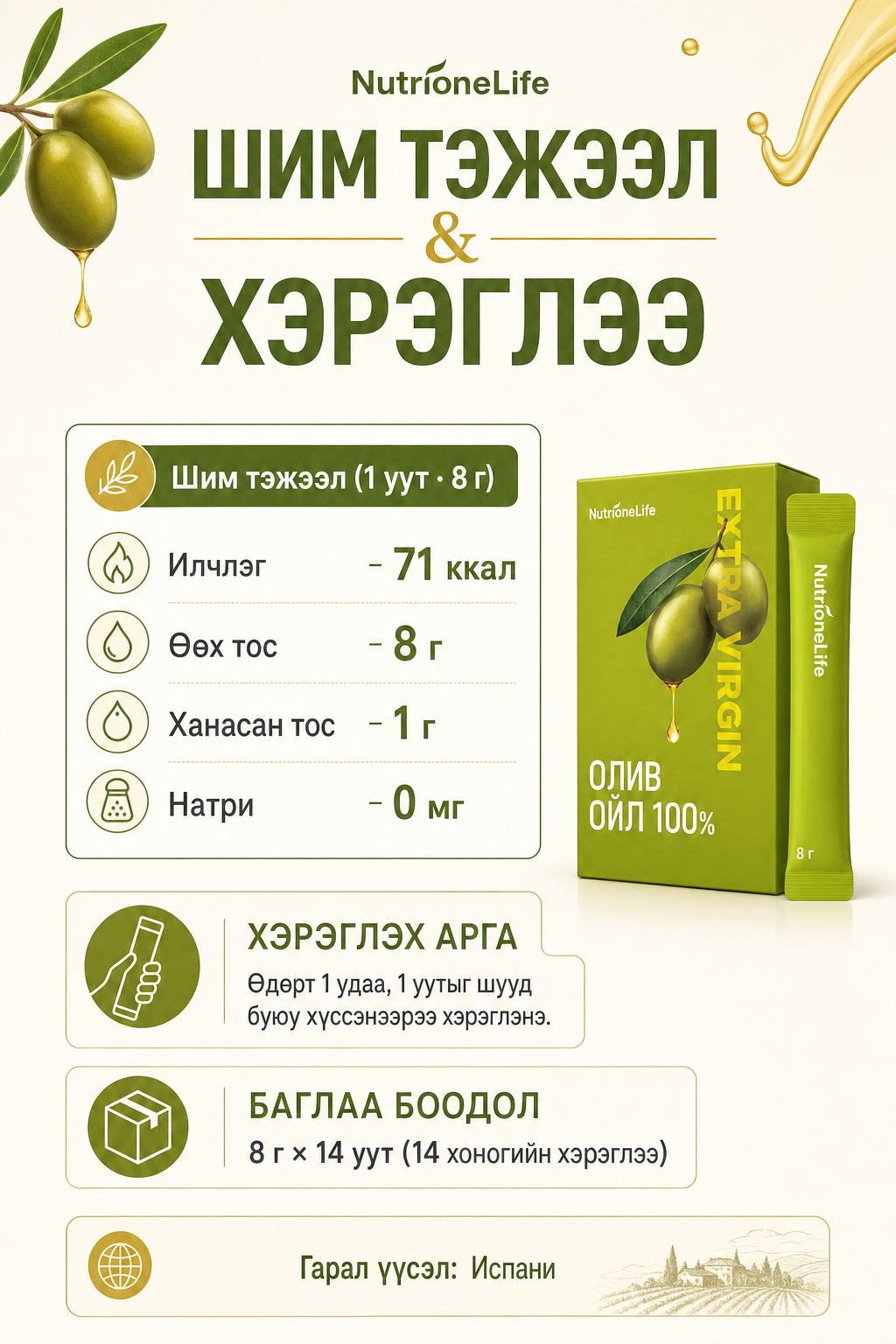 Daily Olive Oil - nutrition