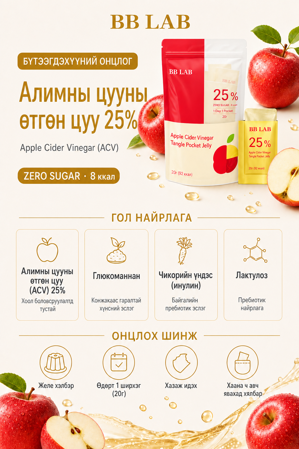 Aesabi ACV jelly features — ingredients