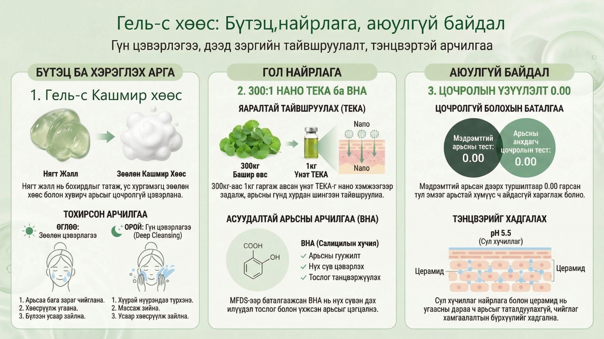 Тэкатэка Тайвшруулах Желе Хөөс Цэвэрлэгч 7