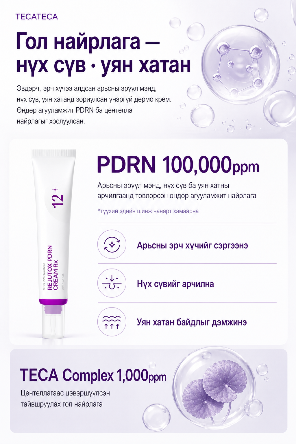 PDRN 100,000ppm TECA Complex 1,000ppm