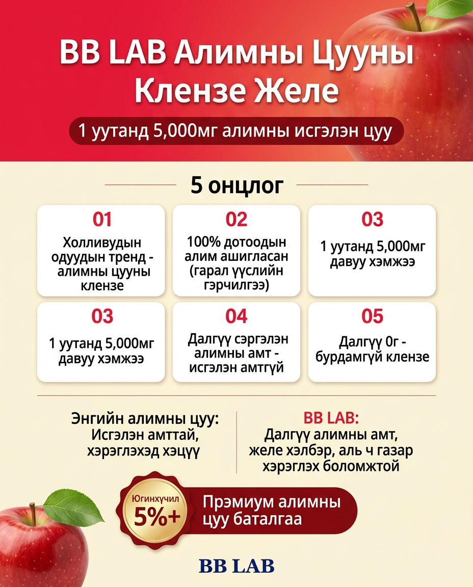 BB LAB Алимны Цууны Хоолны Дараах Чихрийн Цэвэрлэгээ 2